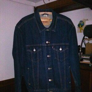 New Levi Strauss & Co Original Riveted Blue Denim Jacket Size L 70507-4809